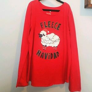 Holiday sheep long sleeve shirt, 14 PLUS